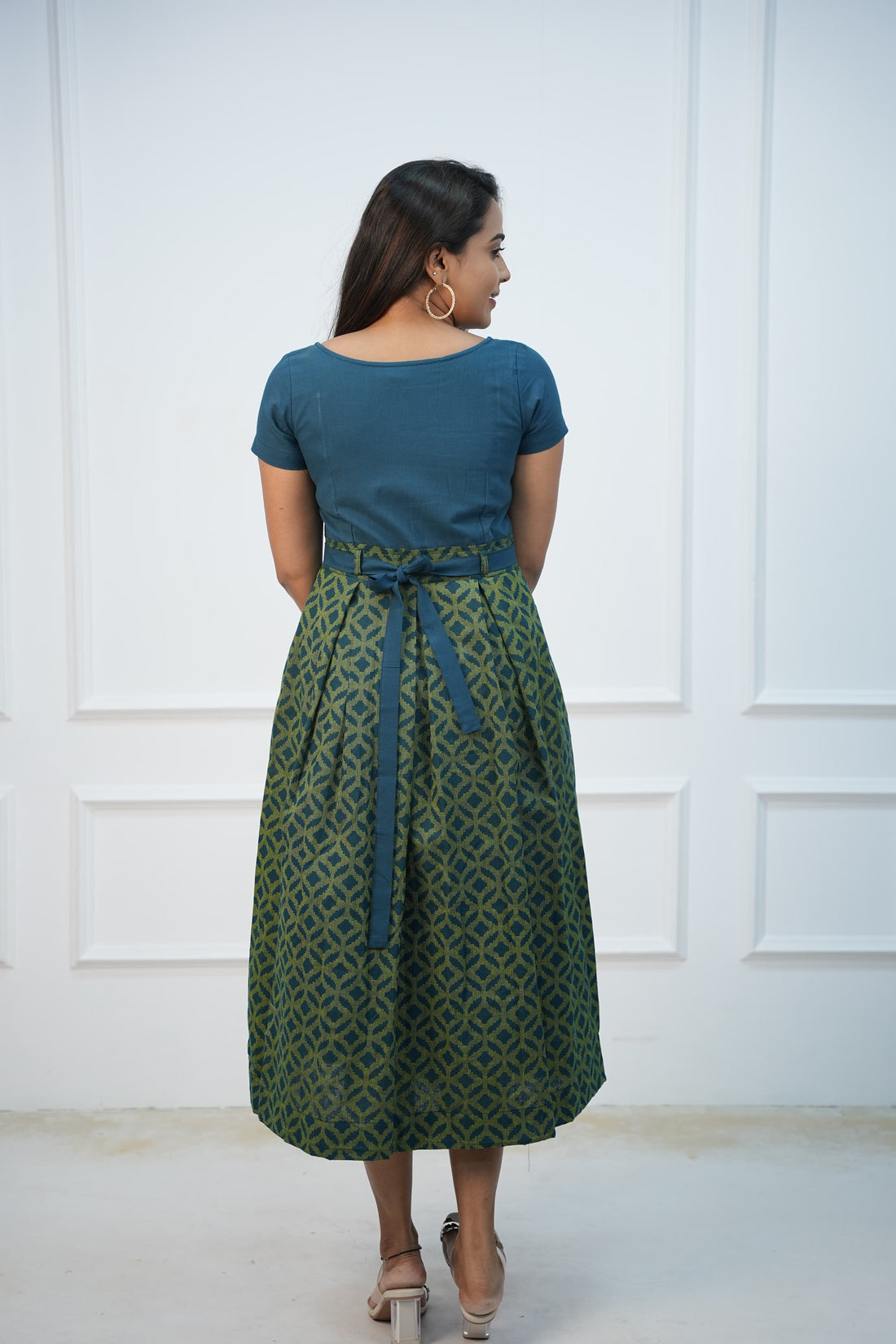 Green Vibe Maternity Feeding Dress