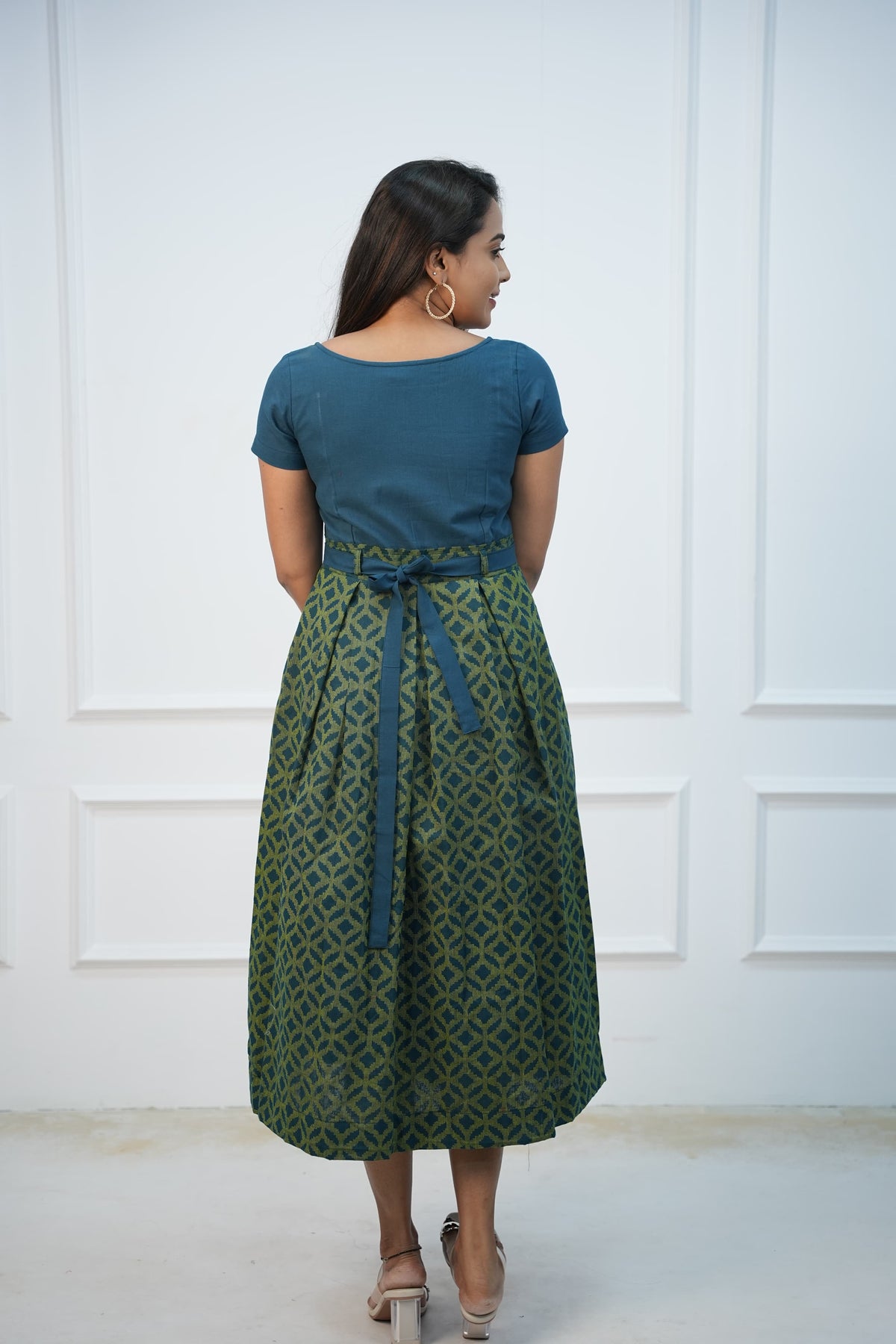 Green Vibe Maternity Feeding Dress