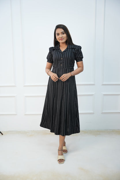 Black Coffee Maternity Feeding Dress