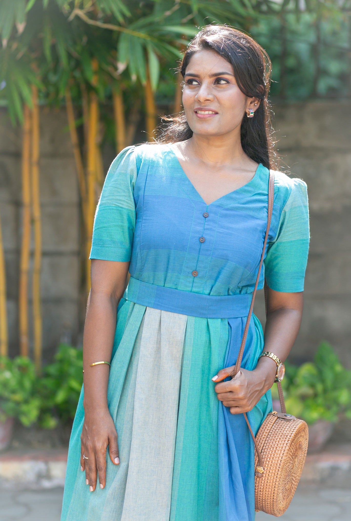 Ocean Bloom Maternity Feeding Dress