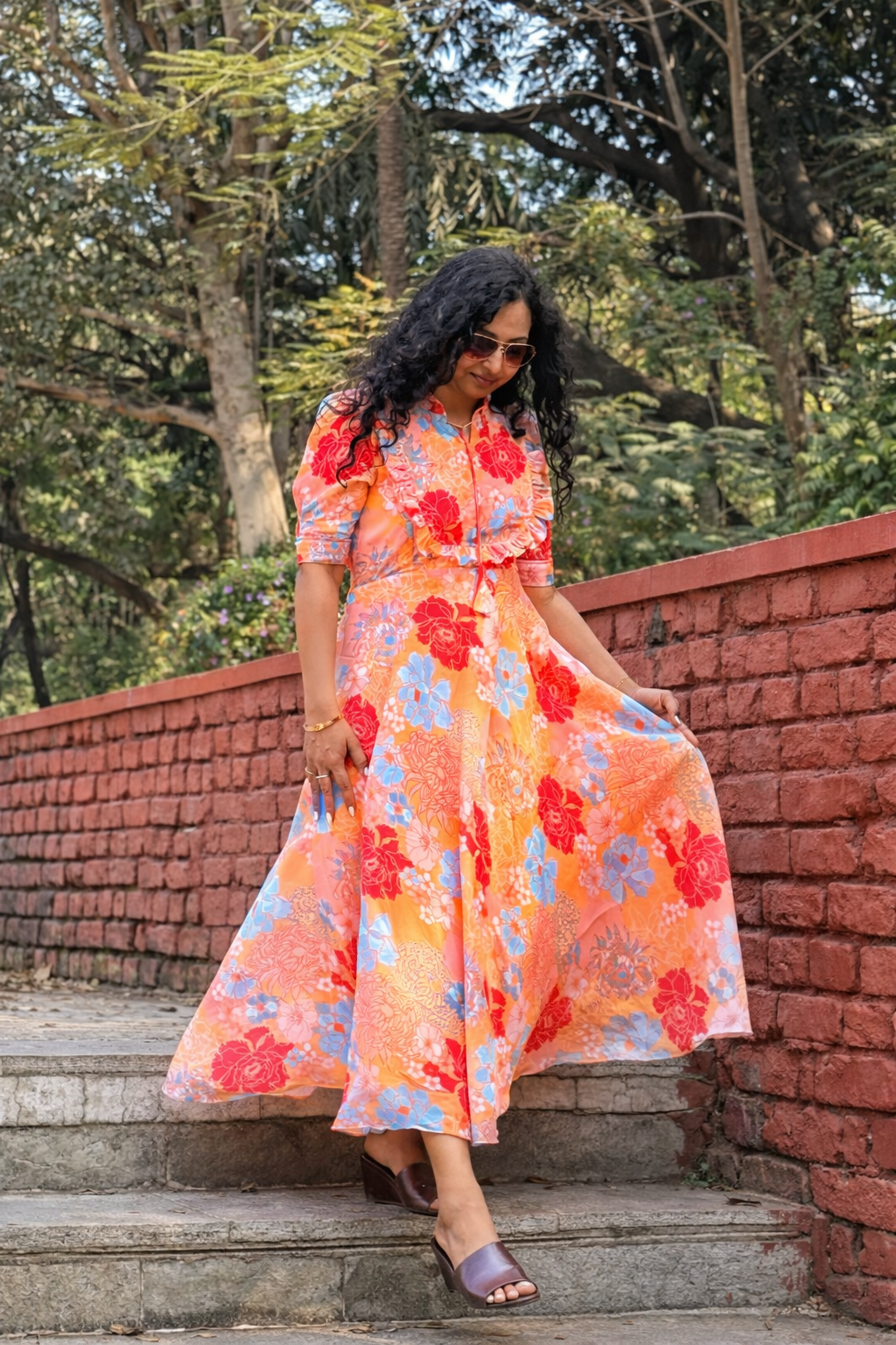 Birds of paradise Maternity Feeding Dress