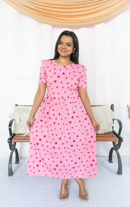 Pink Crush Zipless Feeding Dress