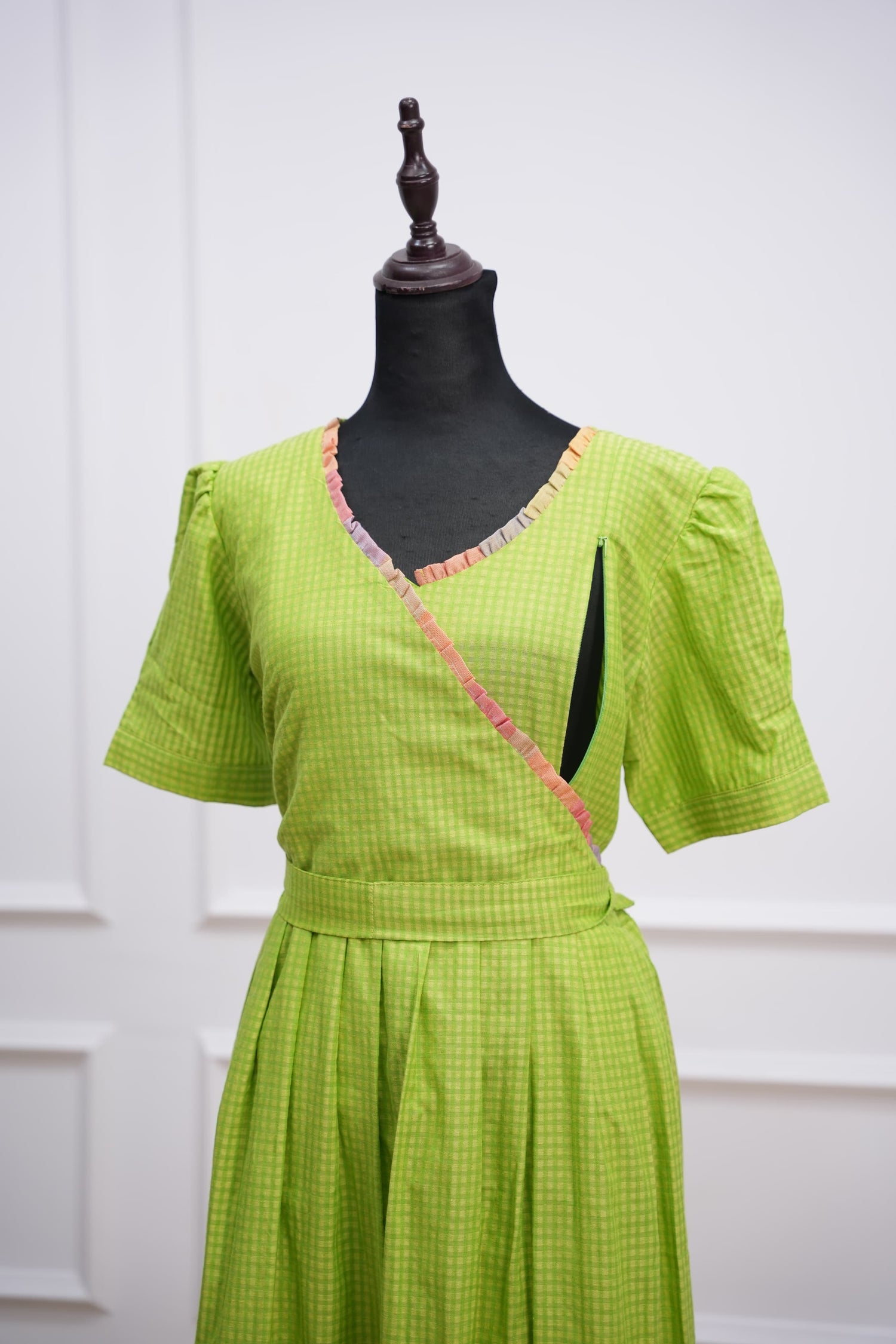 Lime Pop Maternity Feeding Dress