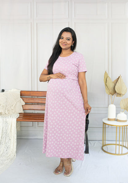 Dusty Rose Zipless Feeding Frock