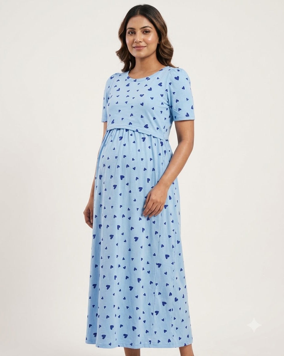 Hearty Blue Zipless Feeding maxi