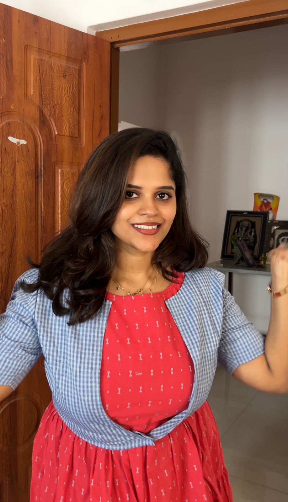 Checks &amp; Charms Maternity Feeding Dress