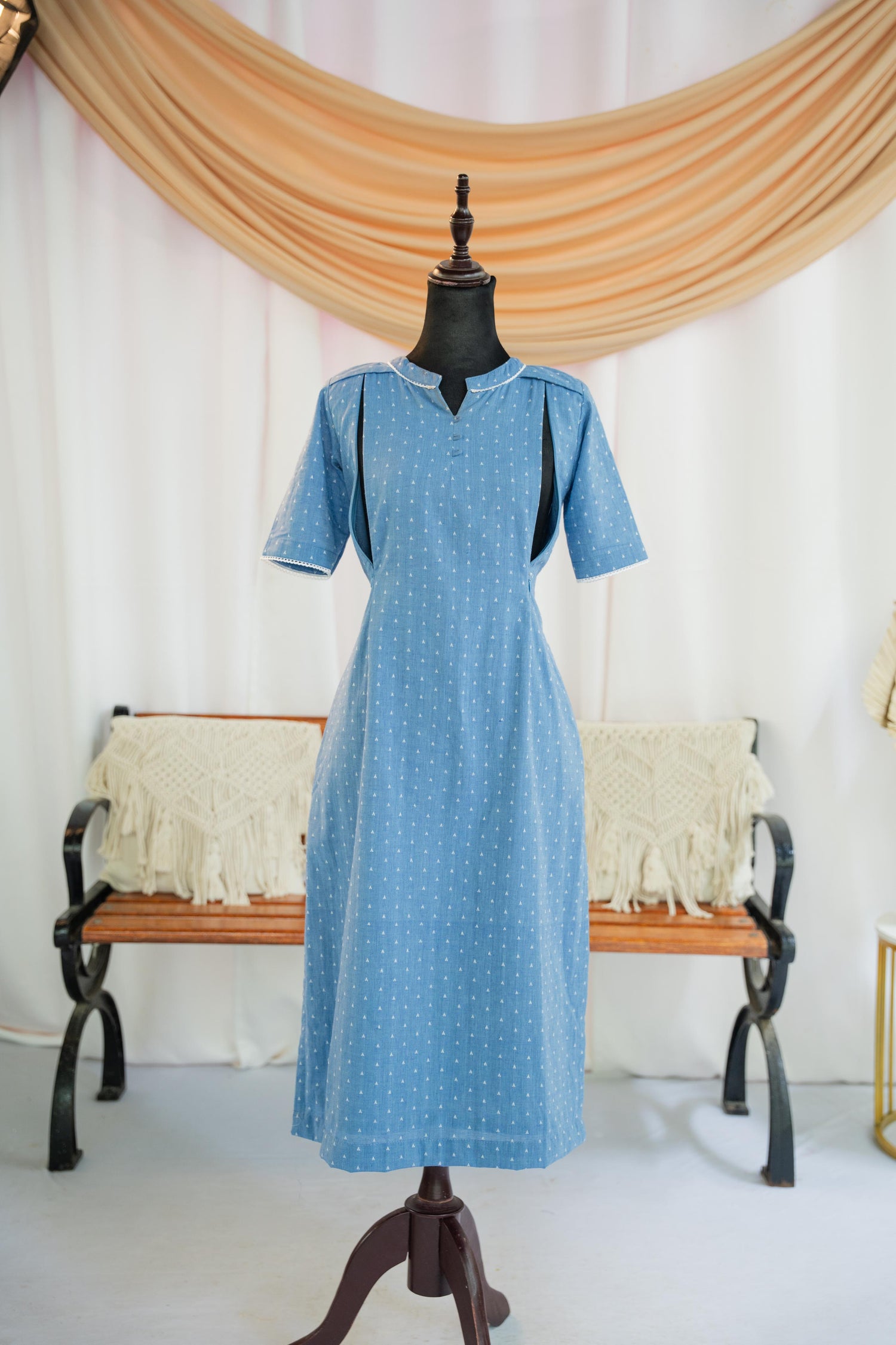 Paint me blue Maternity Feeding Salwar set