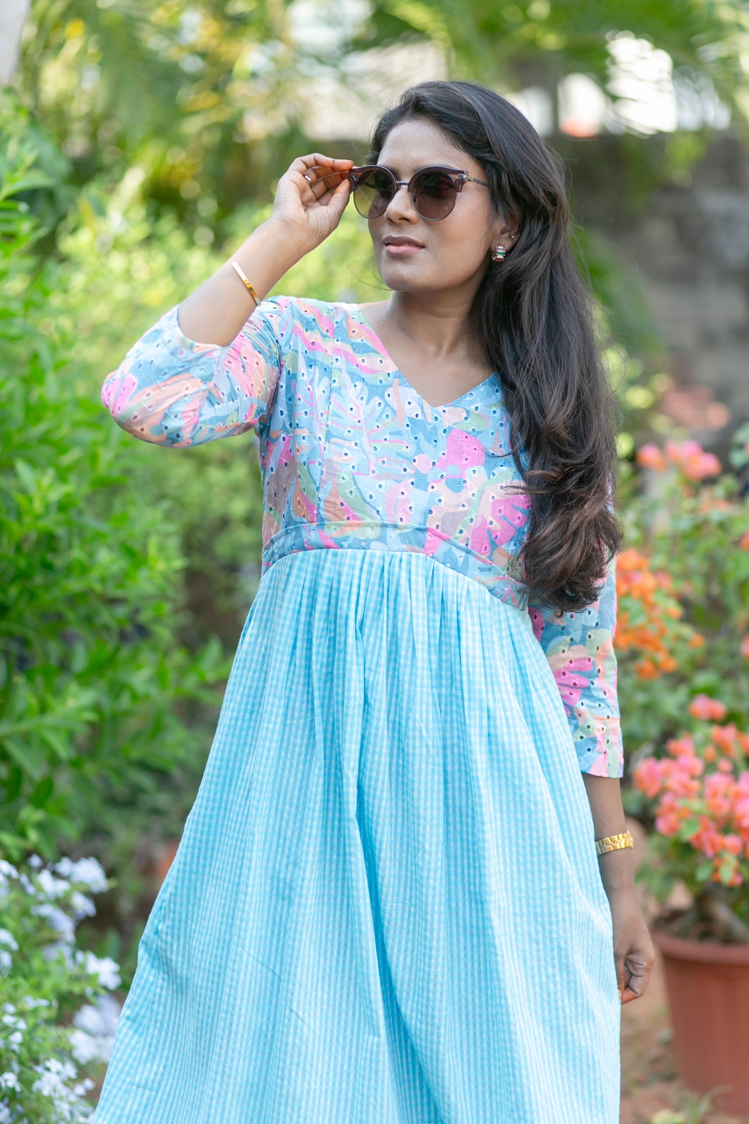 Sea Bloom Maternity Feeding Dress