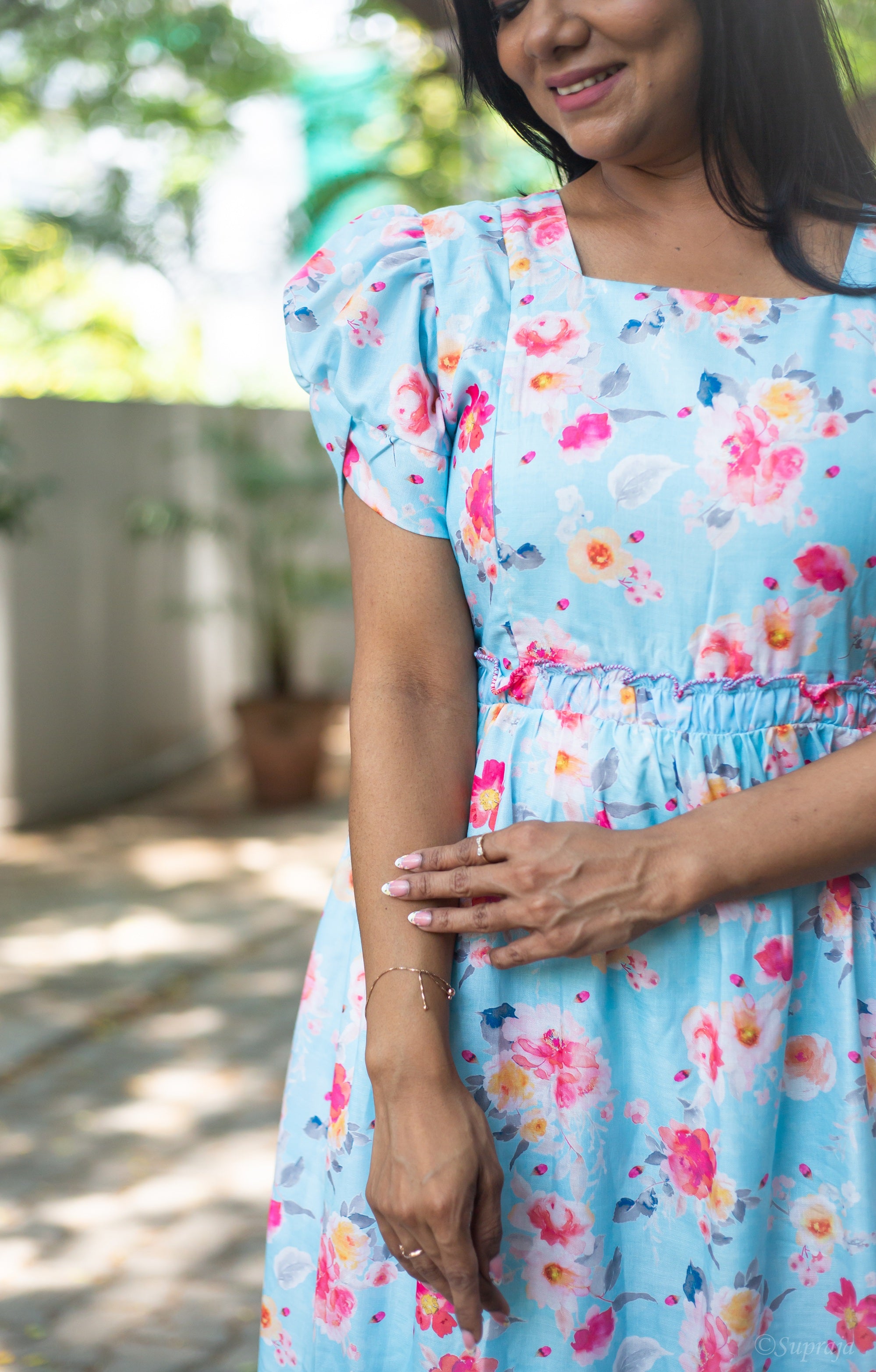 Dreamy Floral Maternity Feeding Dress