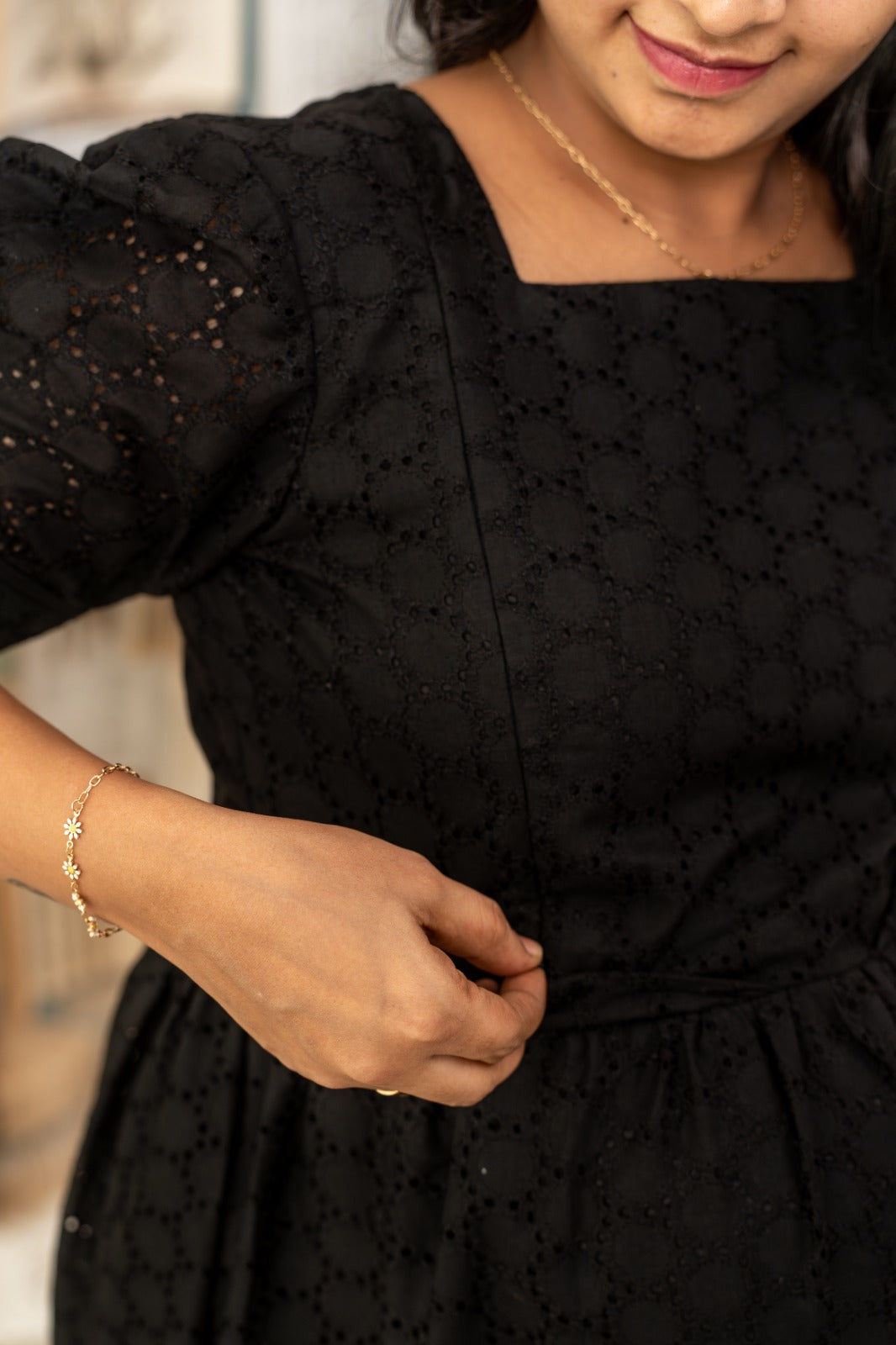 Black Beauty Maternity Feeding Dress