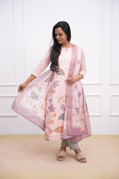 Painted Petals Maternity Feeding Top and Dupatta