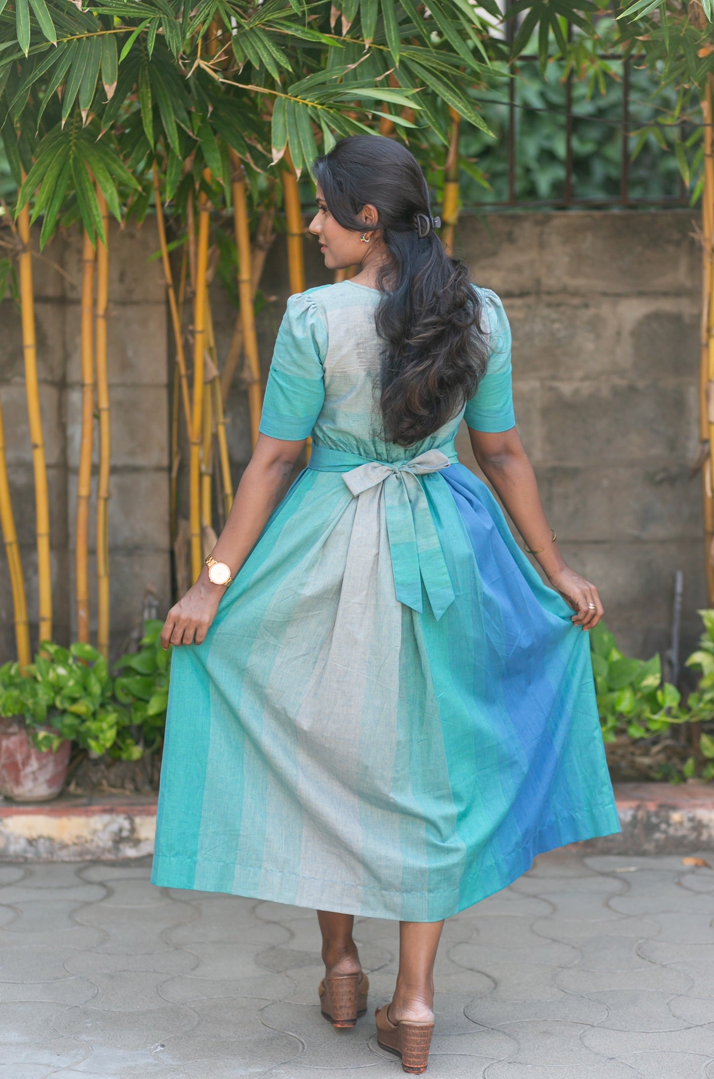 Ocean Bloom Maternity Feeding Dress