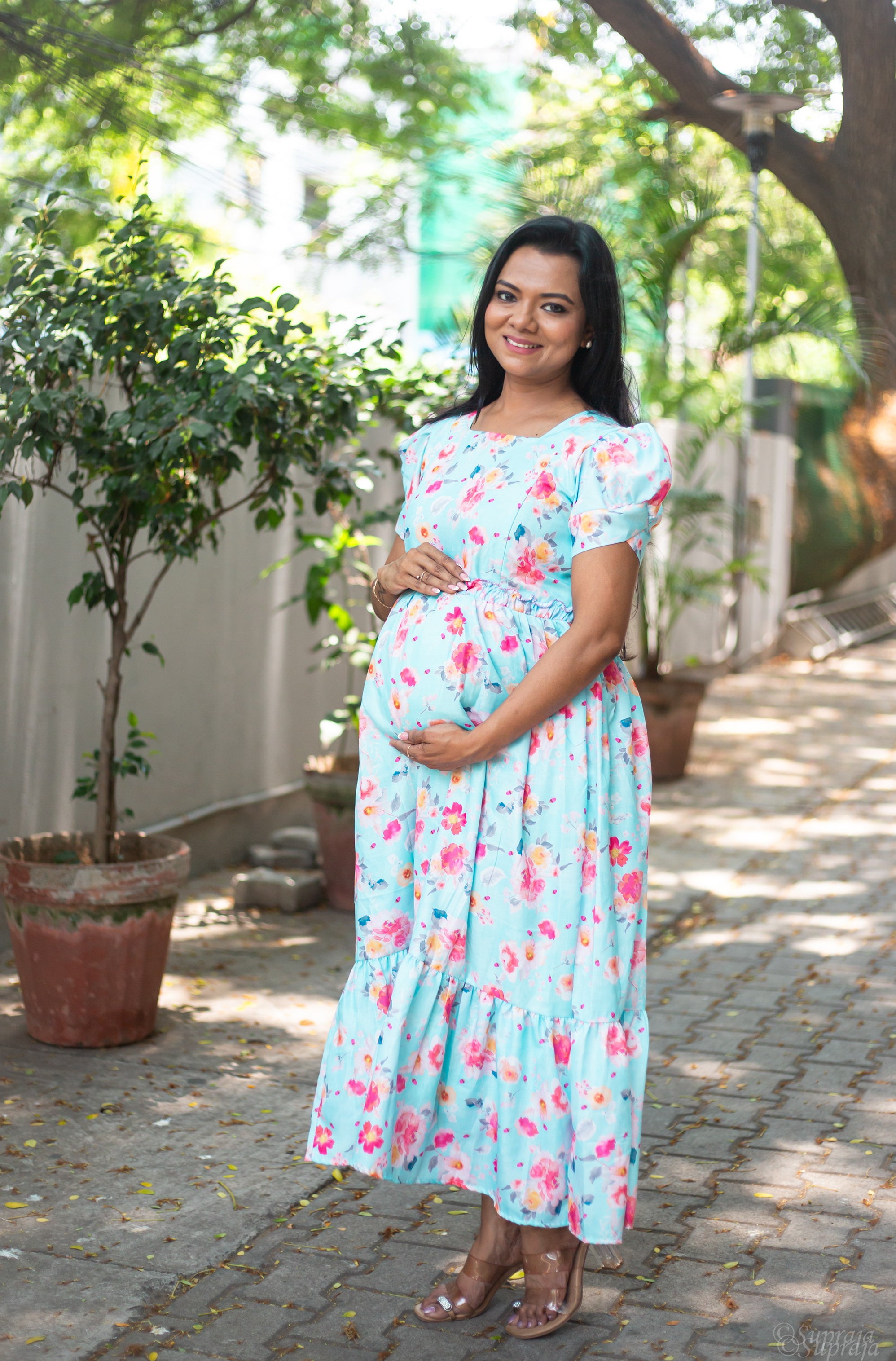 Dreamy Floral Maternity Feeding Dress