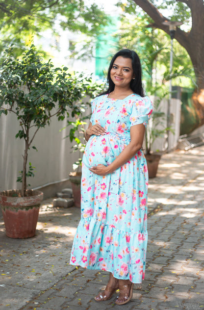 Dreamy Floral Maternity Feeding Dress