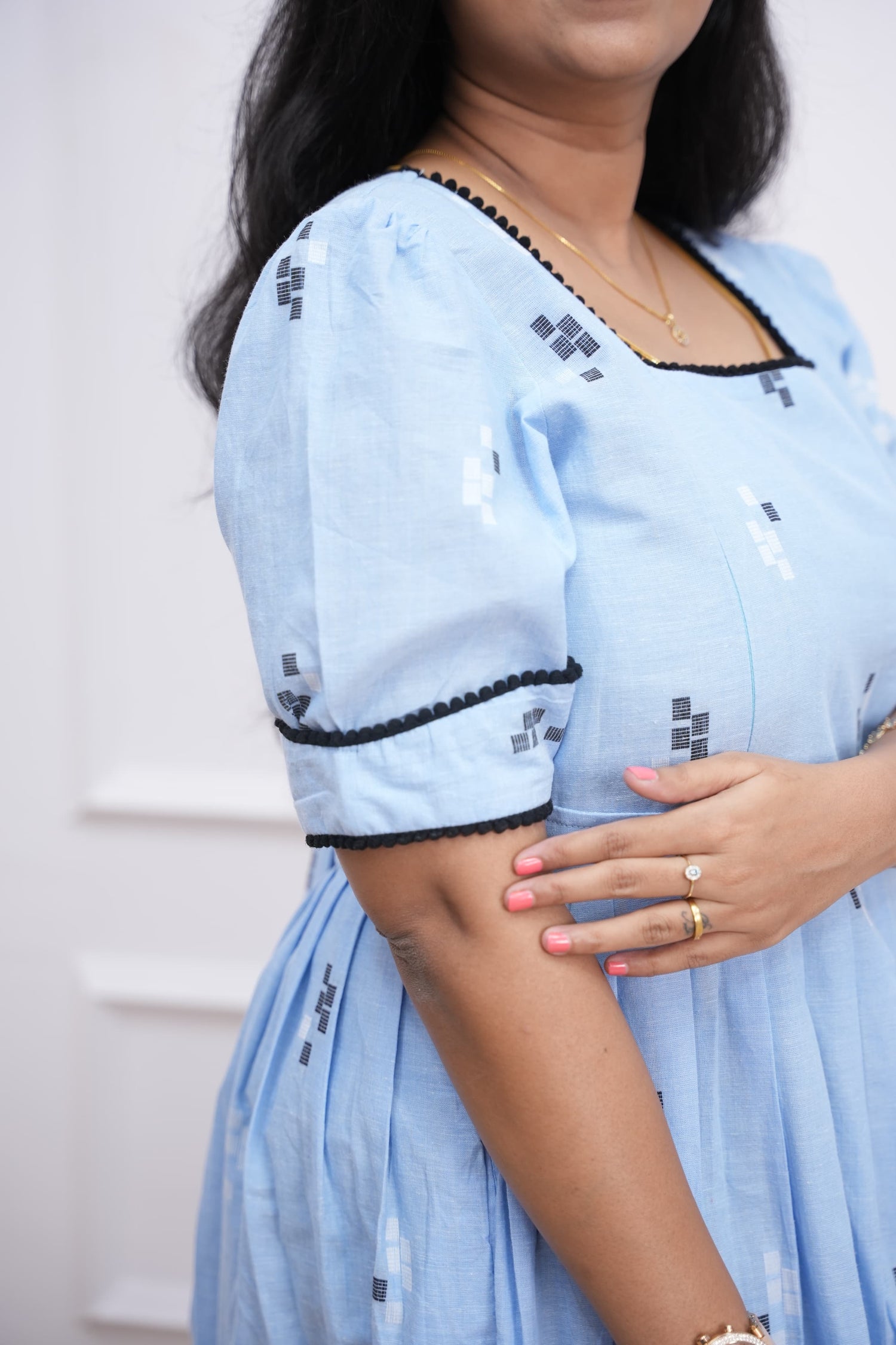 Cloud Berry Maternity Feeding Dress