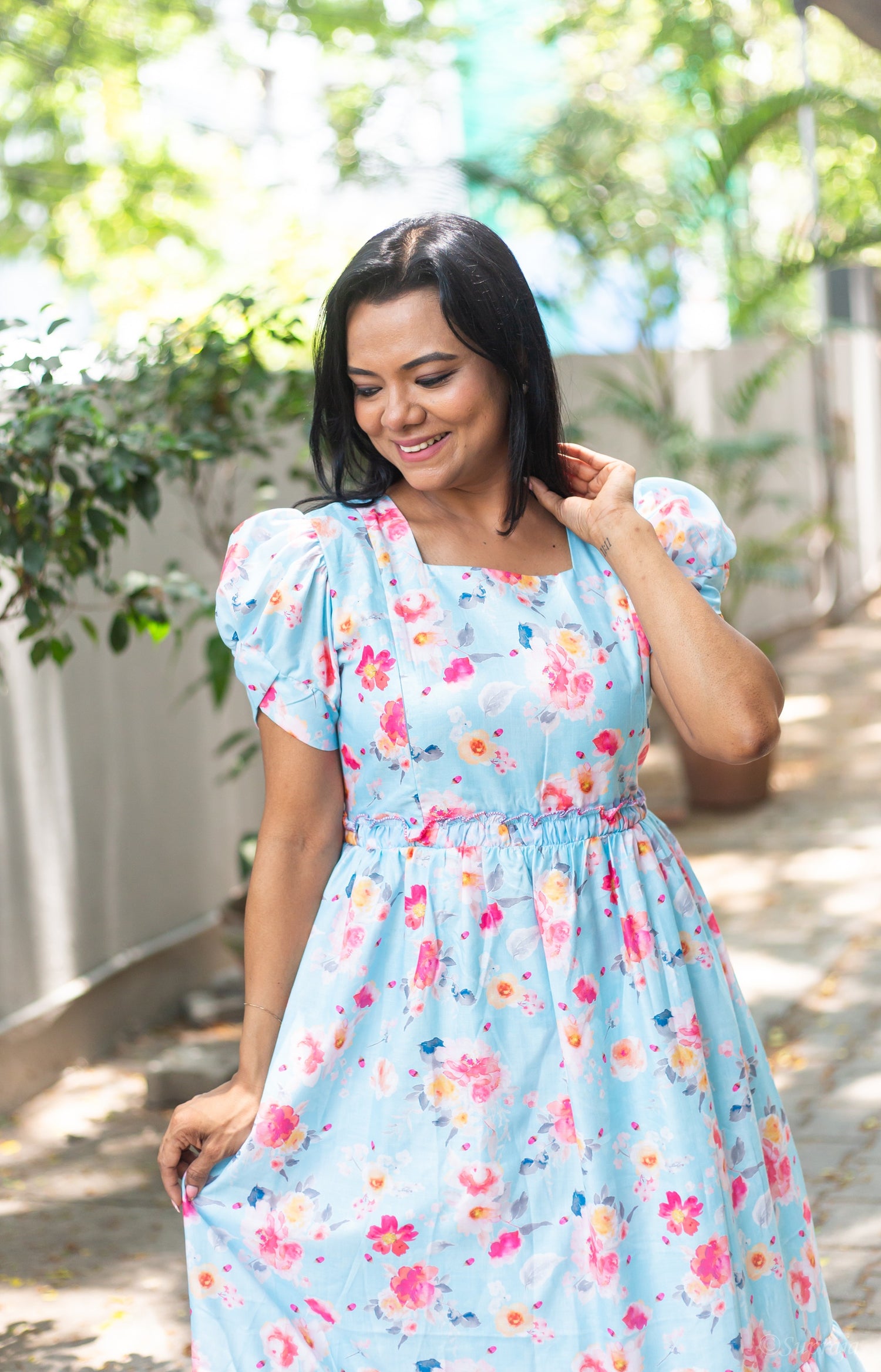 Dreamy Floral Maternity Feeding Dress