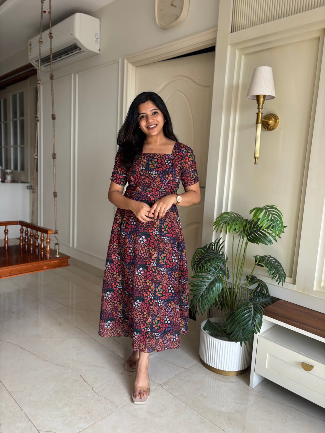 Colourfully Black Feeding dress