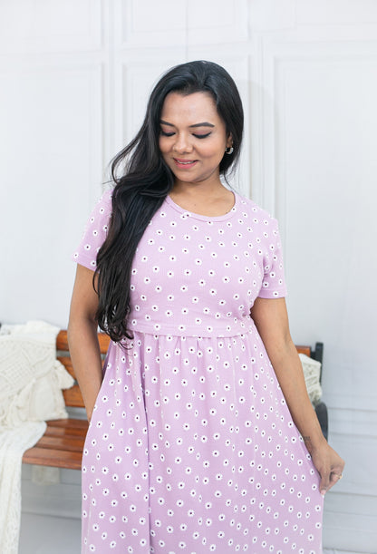 Dusty Rose Zipless Feeding Frock