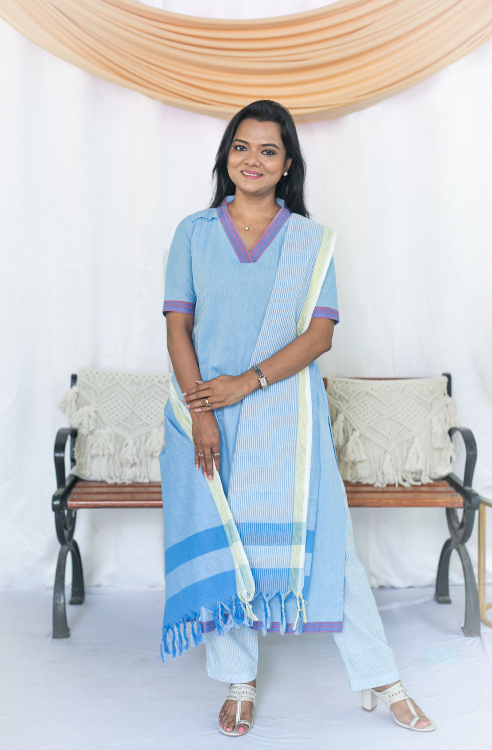 Blue Ice Maternity Feeding Salwar