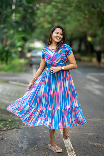 Rainbow in the sky Maternity Feeding dress
