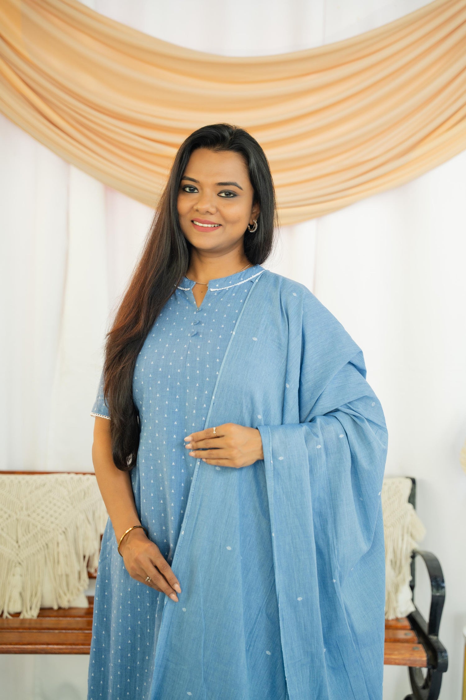 Paint me blue Maternity Feeding Salwar set