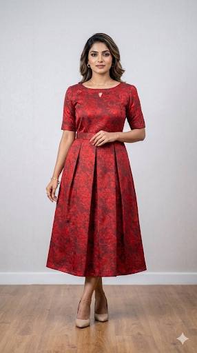 Red Amore Maternity Feeding Dress