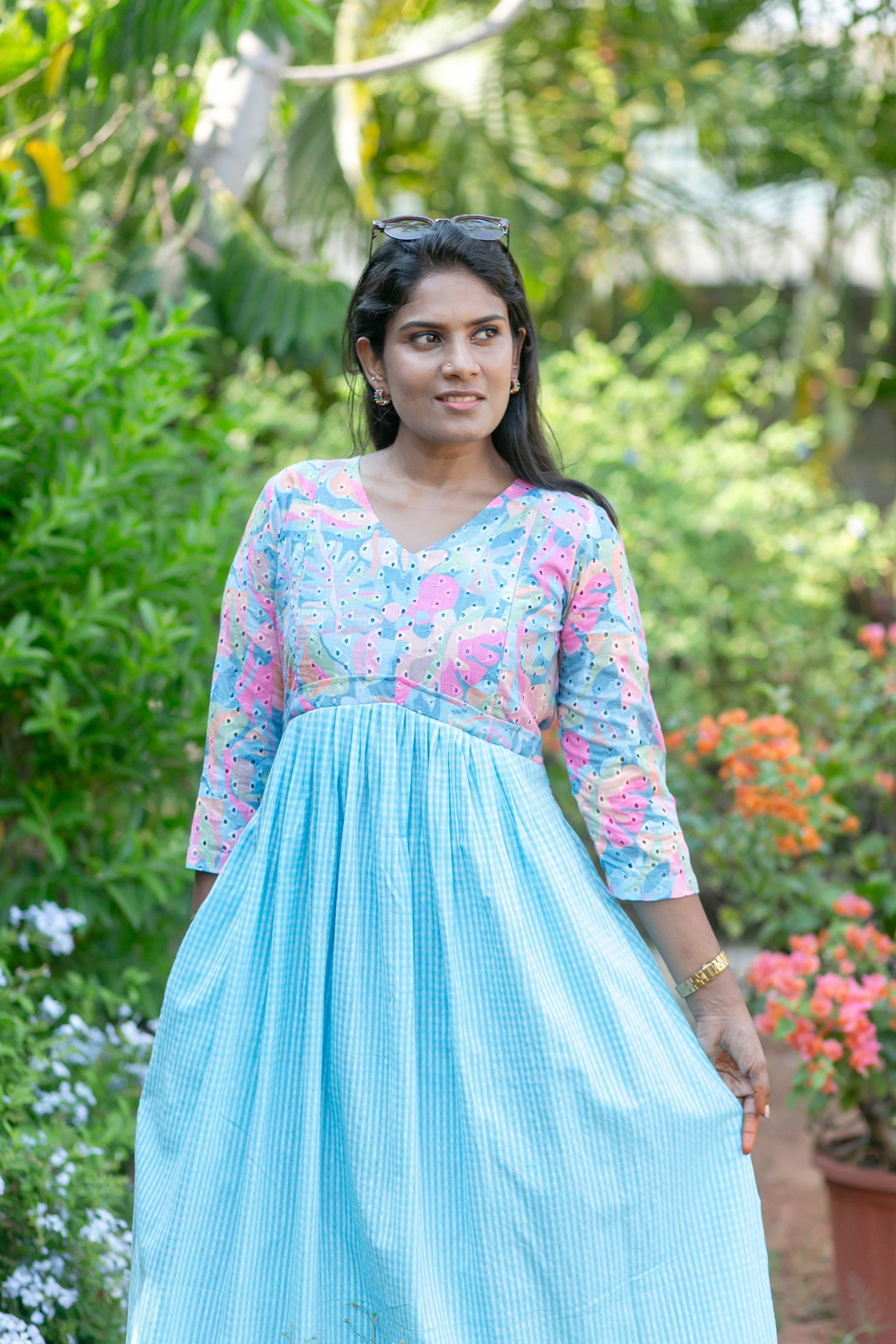 Sea Bloom Maternity Feeding Dress