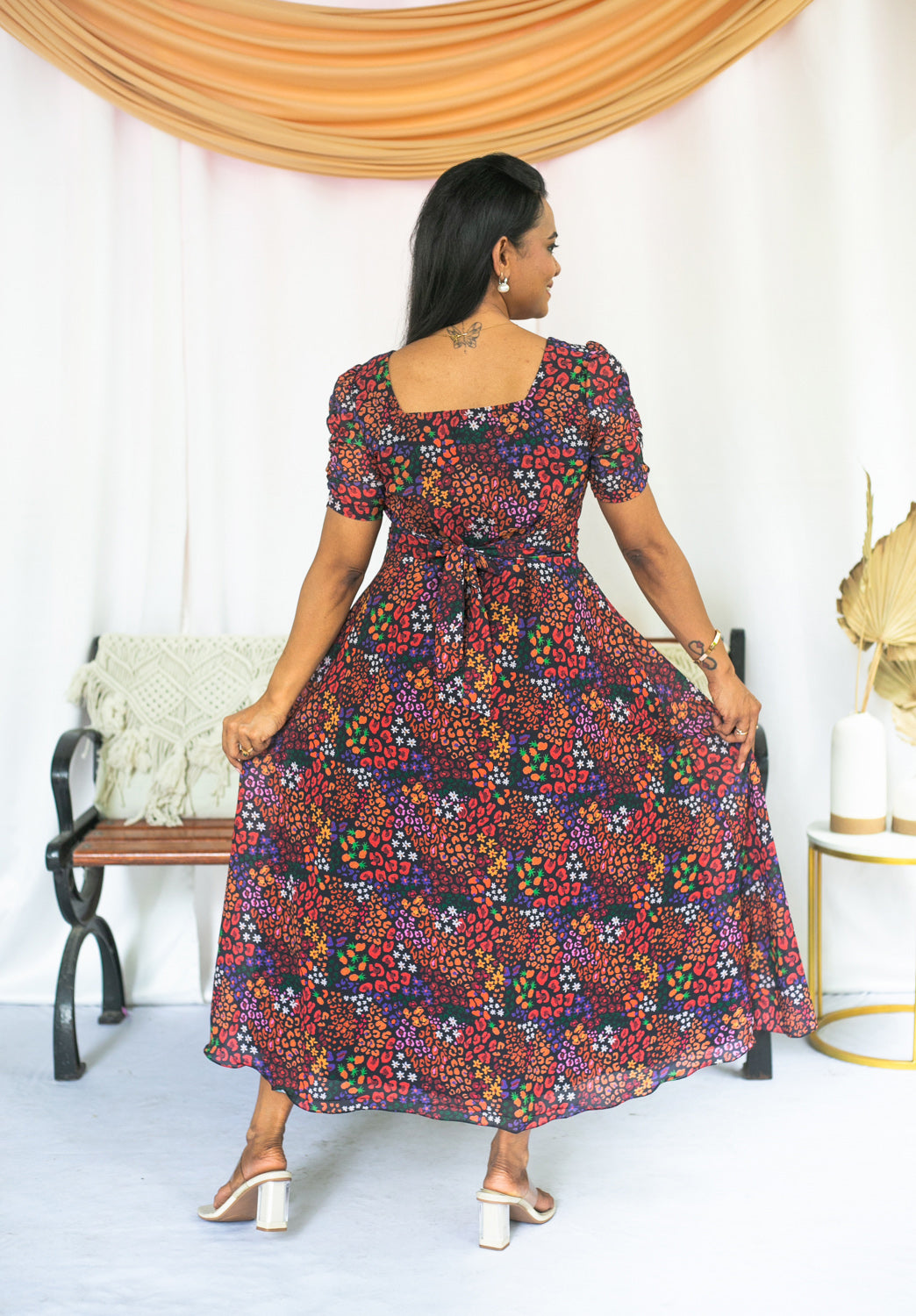 Colourfully Black Feeding dress