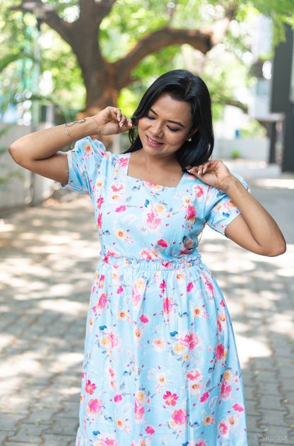 Dreamy Floral Maternity Feeding Dress