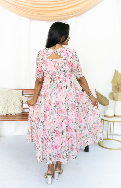 Flying kiss maternity feeding dress