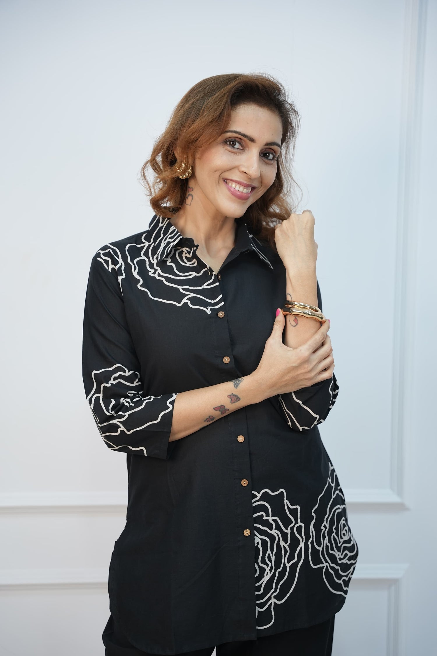 Black Rosette Feeding Co-ord