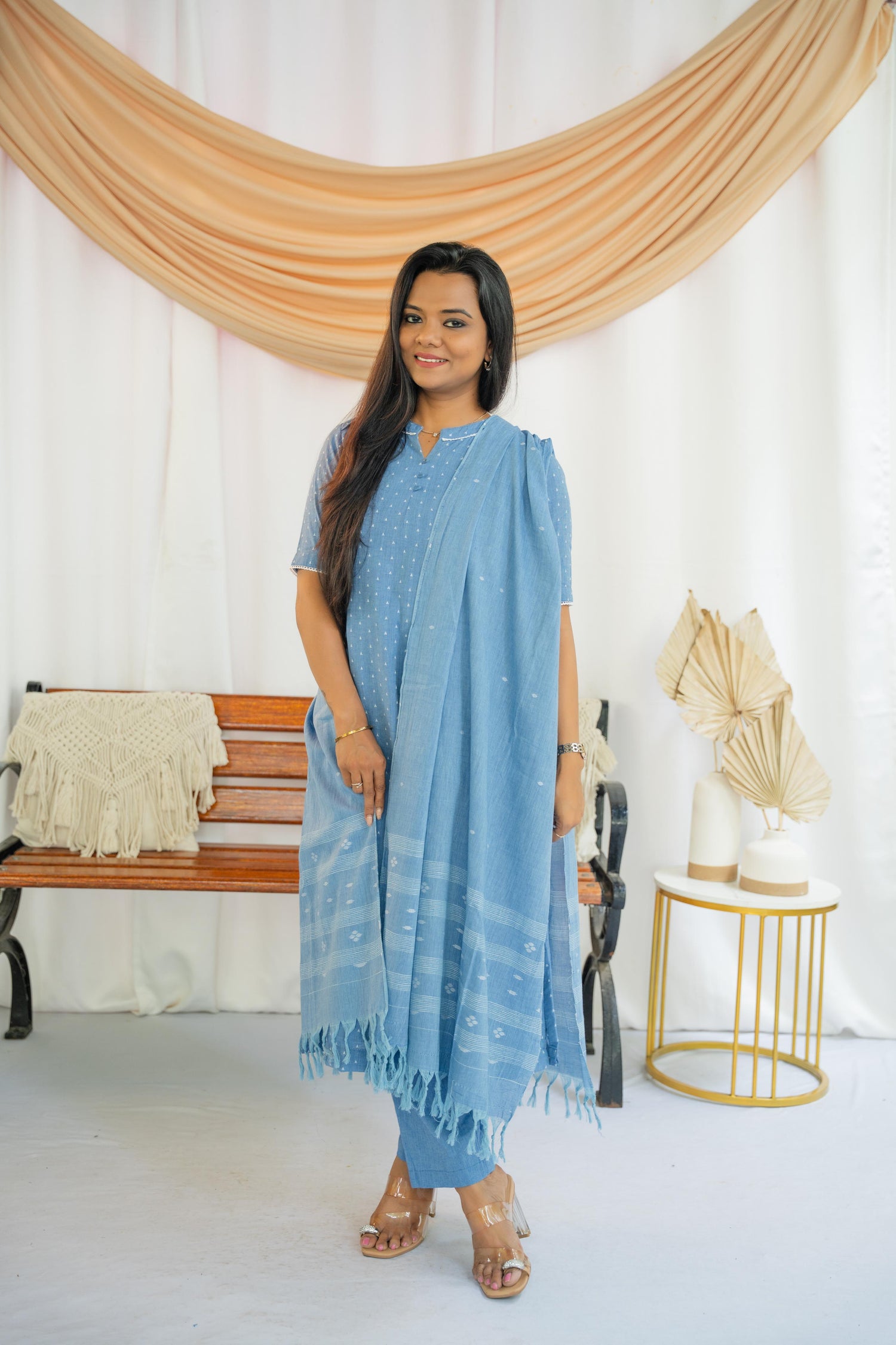 Paint me blue Maternity Feeding Salwar set
