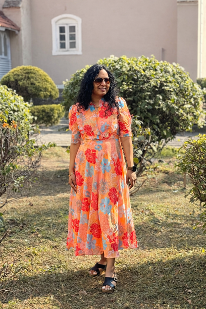 Birds of paradise Maternity Feeding Dress