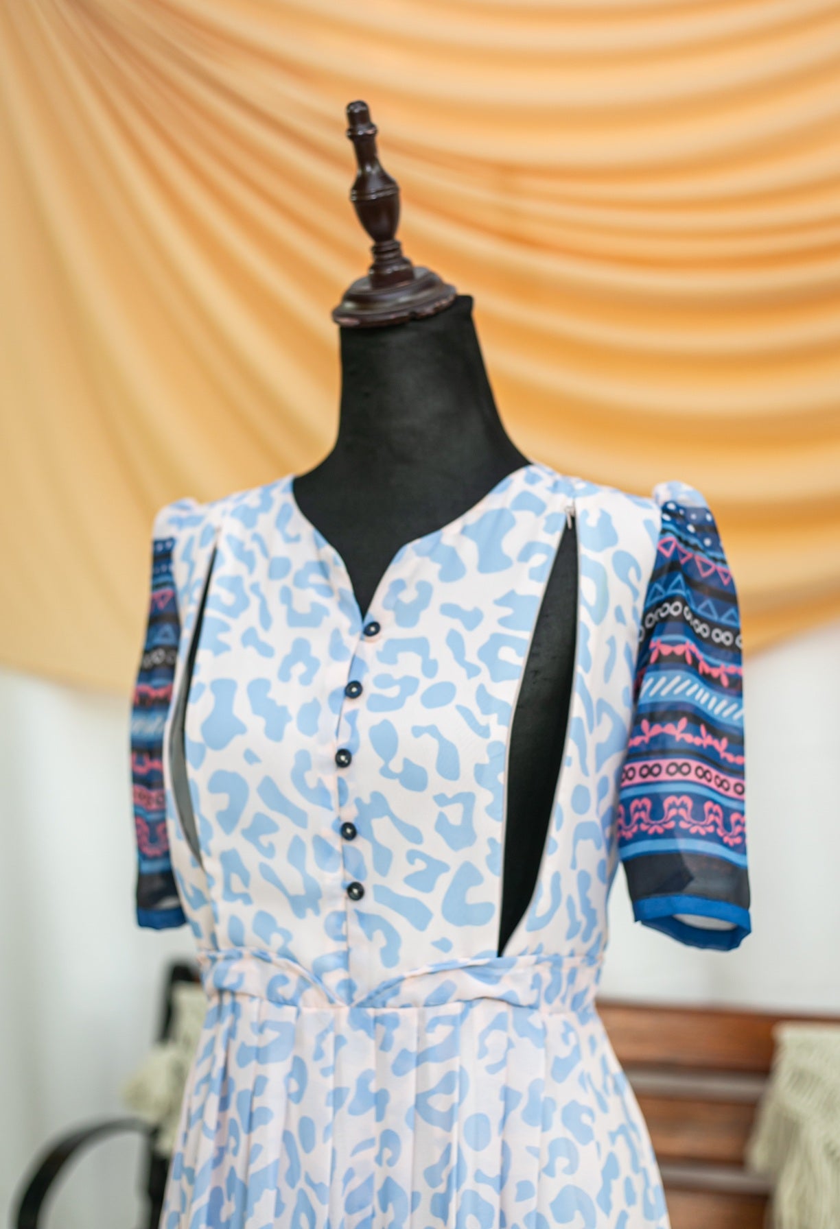 Blue-ti-ful Maternity Feeding Dress