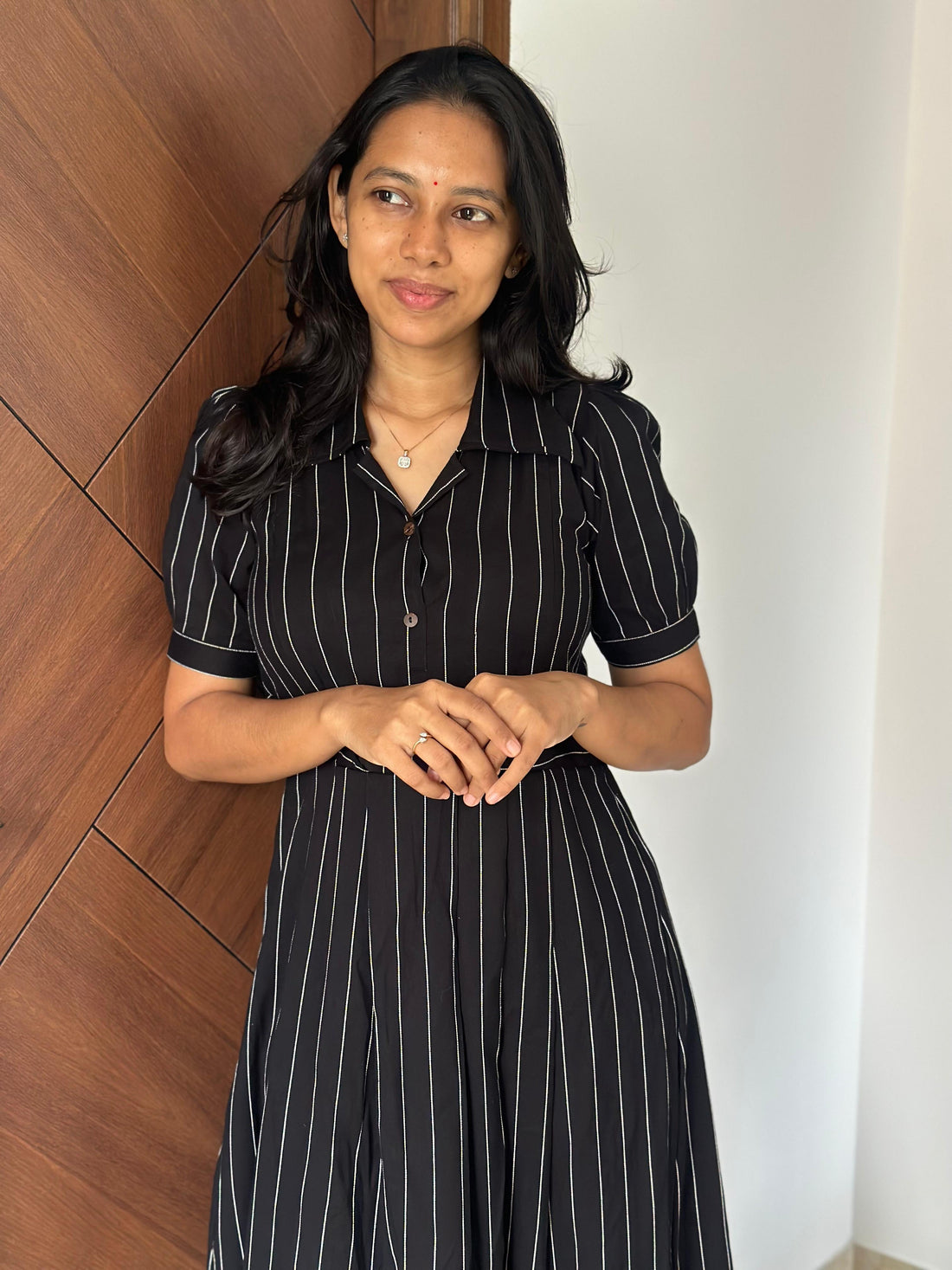 Black Coffee Maternity Feeding Dress