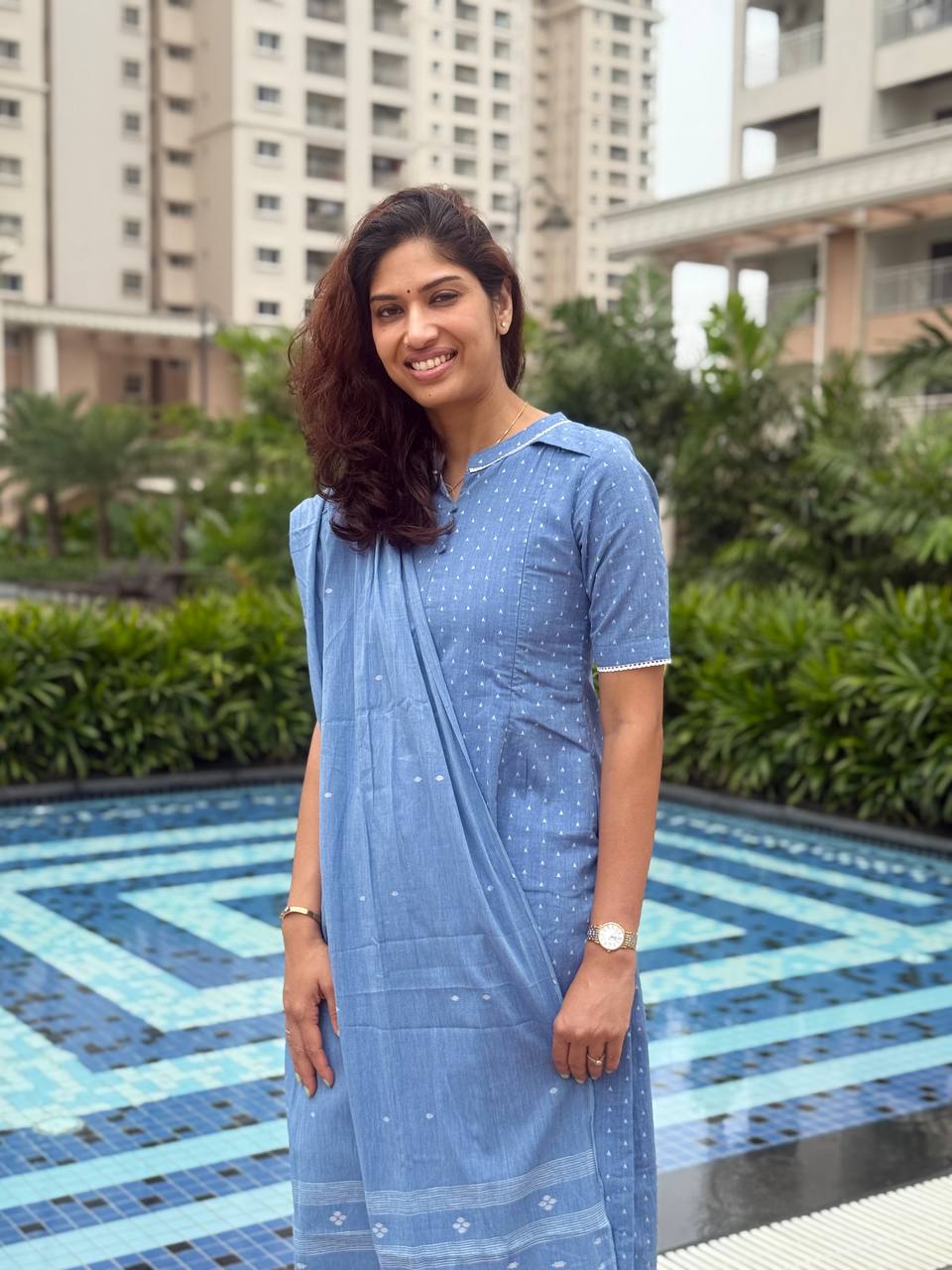 Paint me blue Maternity Feeding Salwar set