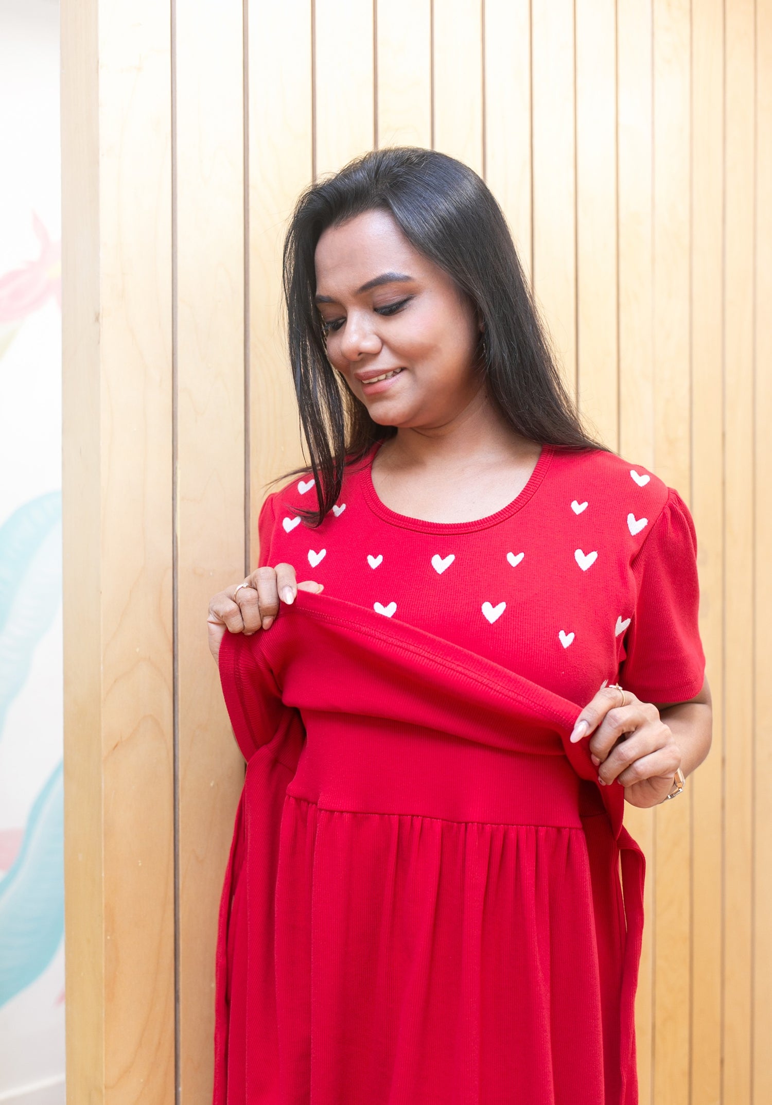 Sweet Heart Zipless Feeding Frock