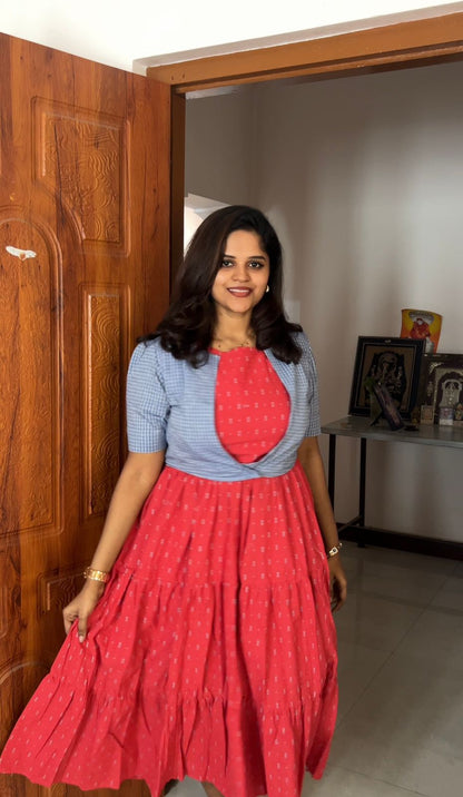 Checks &amp; Charms Maternity Feeding Dress