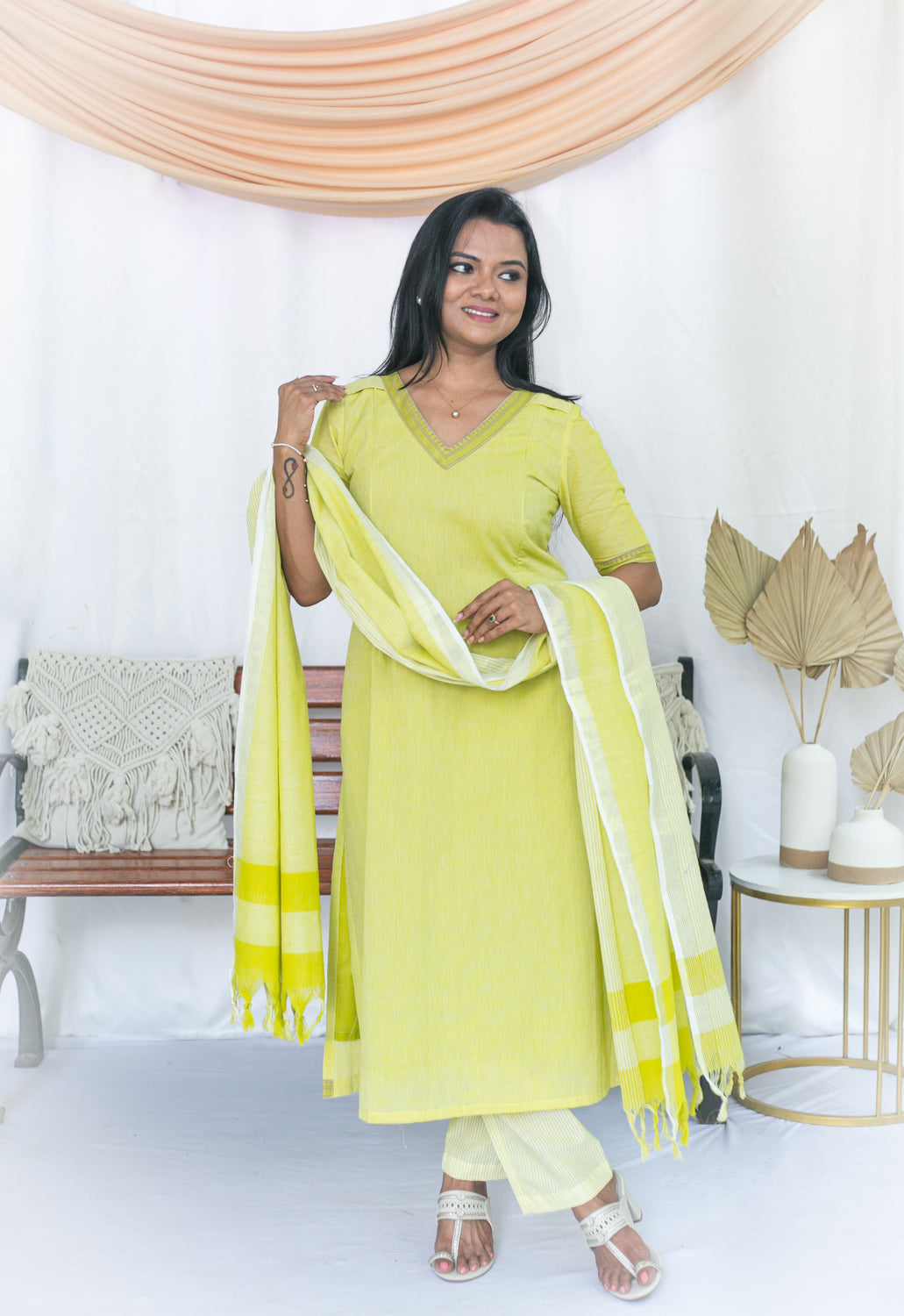 Lemon Ice Maternity Feeding Salwar