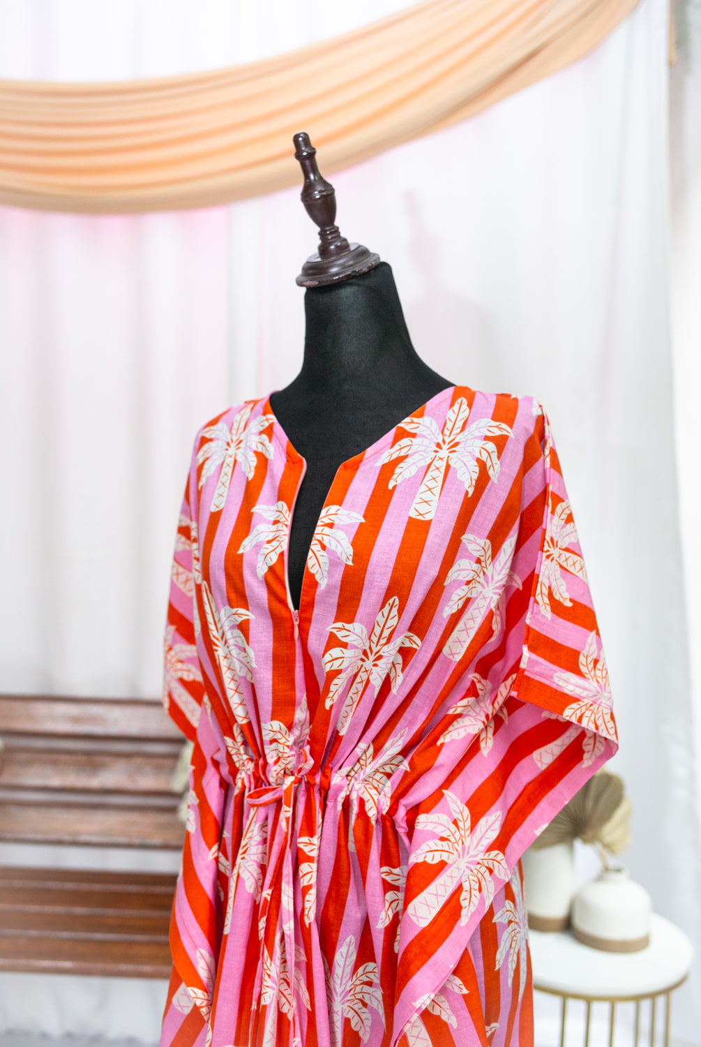 Pink Tree Feeding kaftan