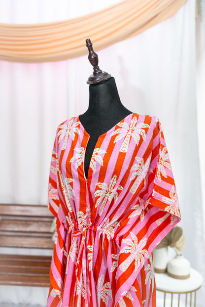 Pink Tree Feeding kaftan