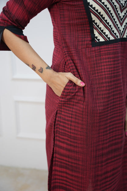 Red Rhythm Maternity Feeding Co-ord