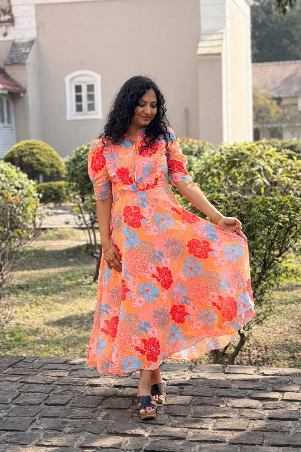 Birds of paradise Maternity Feeding Dress