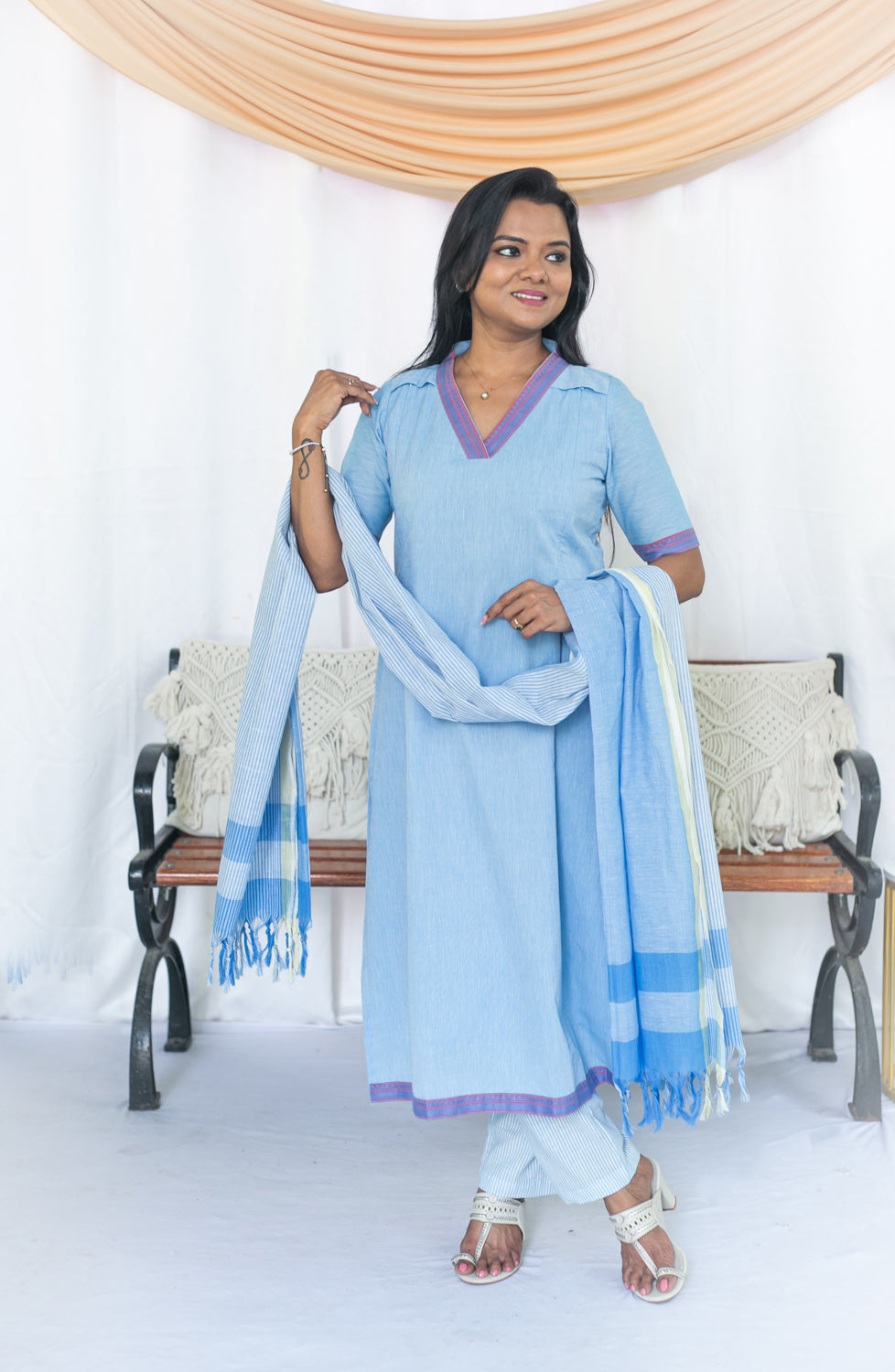 Blue Ice Maternity Feeding Salwar