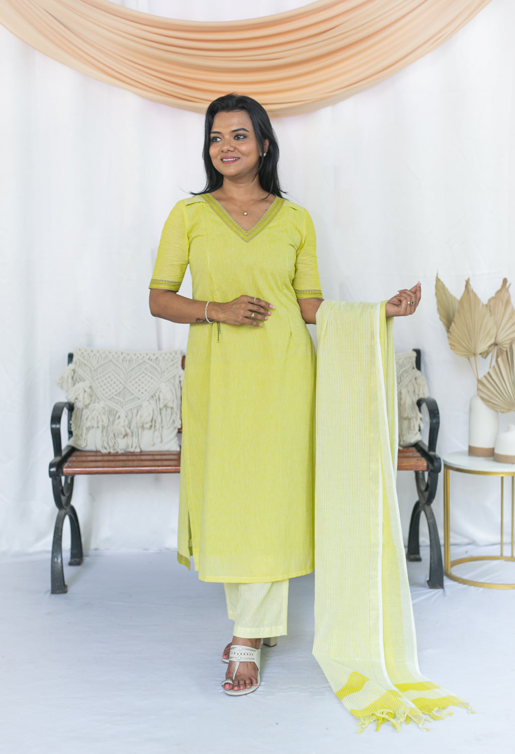 Lemon Ice Maternity Feeding Salwar