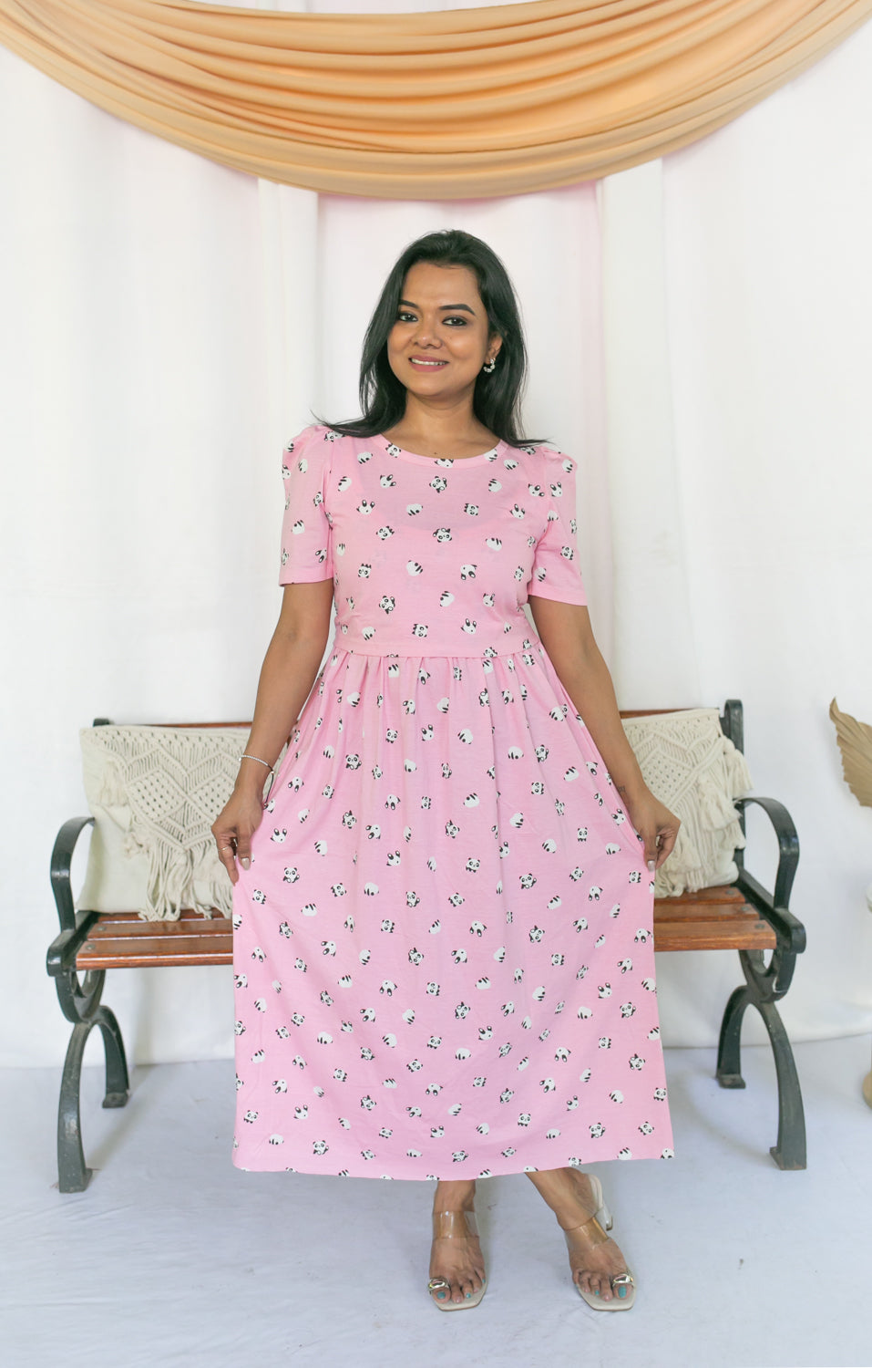 Playful Panda Zipless Feeding Dress