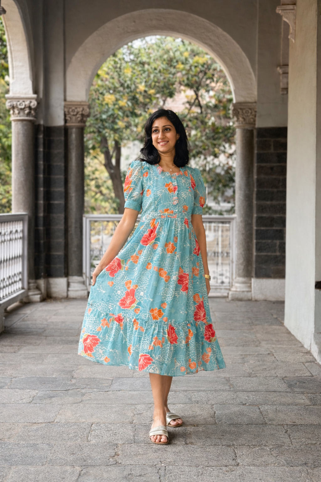 Pretty Petals Maternity Feeding Dress