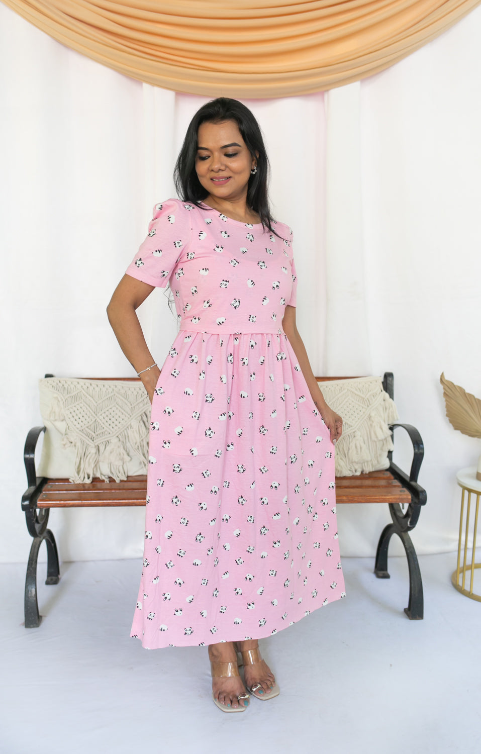 Playful Panda Zipless Feeding Dress