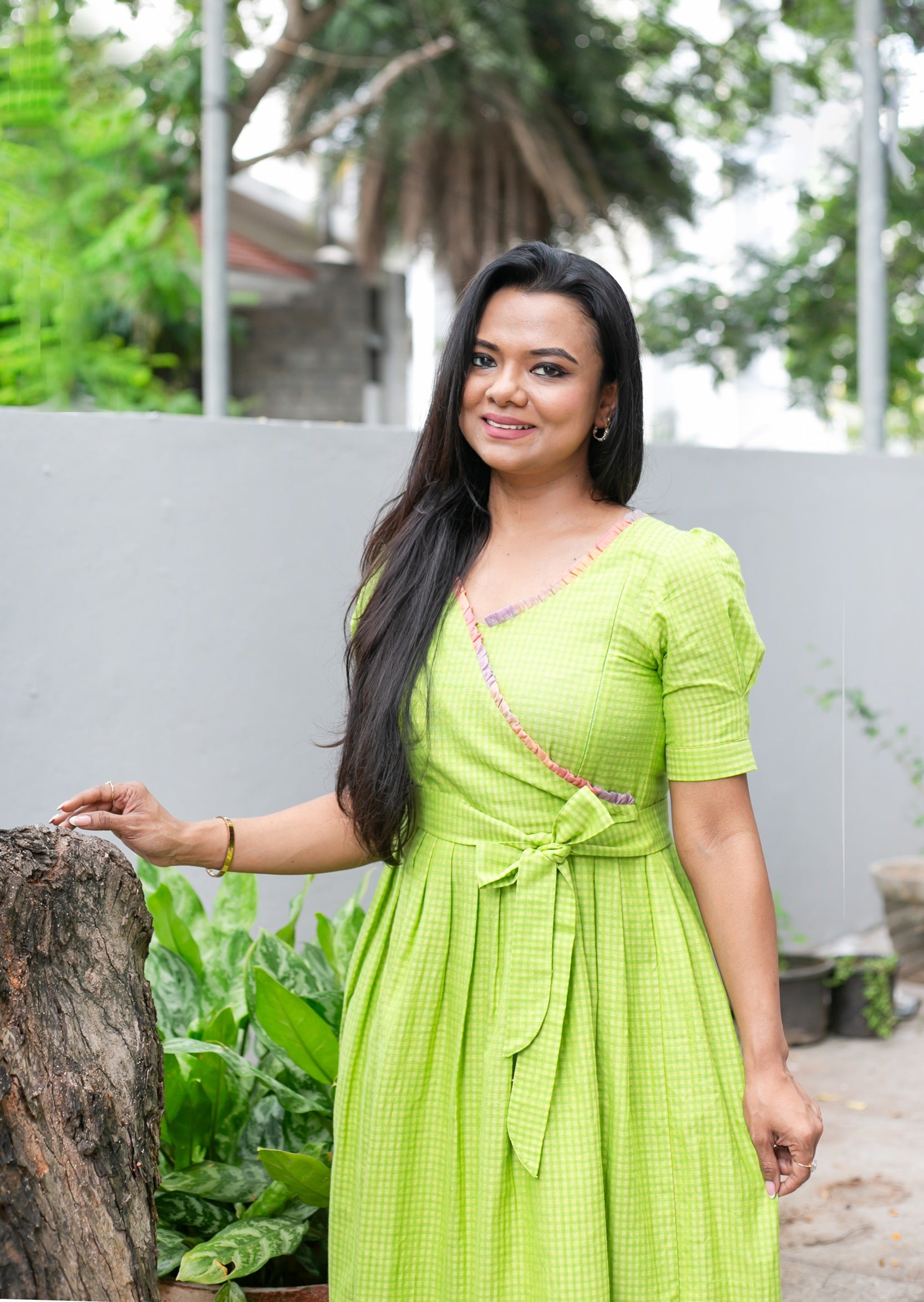 Lime Pop Maternity Feeding Dress