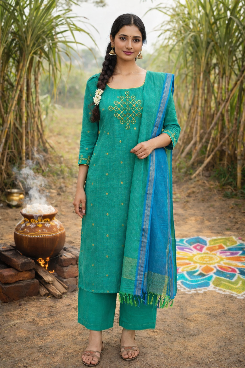 Alagu Maternity Feeding Salwar Set